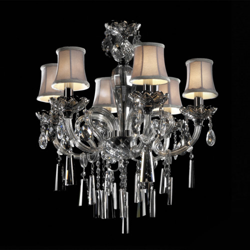 люстра md102743-6a от illuminati прозрачная/бежевая/ хром в Ульяновске