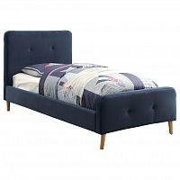 кровать button tufted flannelette navy 140х200 в Ульяновске