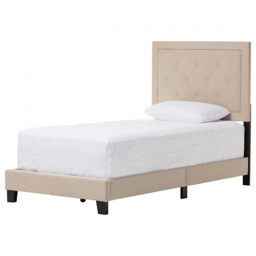 кровать paris linen upholstered beige 90х200 в Ульяновске