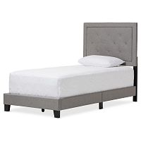 кровать paris linen upholstered gray 90х200 в Ульяновске