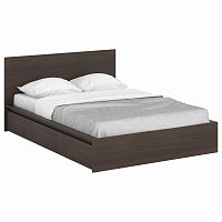 кровать деревянная двуспальная 160х200 коричневая unit dark brown в Ульяновске