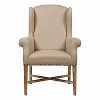 кресло мягкое с ушами french wing chair бежевое в Ульяновске