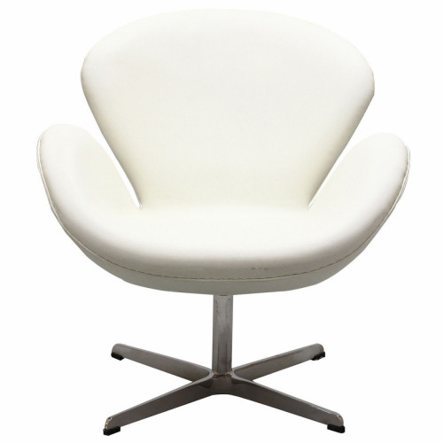 кресло swan chair экокожа белое в Ульяновске