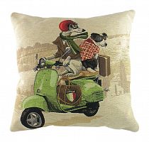 подушка с картинкой scooter dogs green в Ульяновске