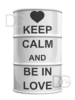 декоративная бочка keep calm and be in love m в Ульяновске