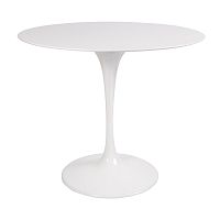 стол eero saarinen style tulip table mdf белый d90 глянцевый в Ульяновске