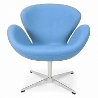 кресло swan chair голубое в Ульяновске