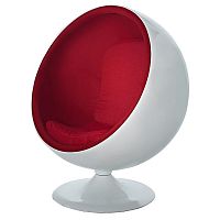 кресло-шар eero ball chair бело-красное в Ульяновске