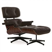 кресло eames style lounge chair палисандр коричневое в Ульяновске