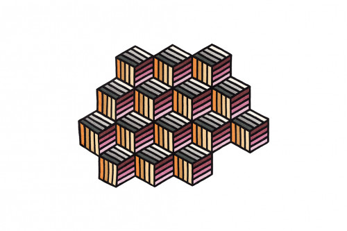 ковер parquet hexagon orange 305x188 от gan в Ульяновске