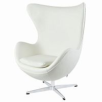 кресло egg chair by arne jacobsen белое в Ульяновске