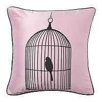 подушка с птичкой в клетке birdie in a cage pink в Ульяновске