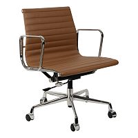 кресло eames style коричневая кожа в Ульяновске