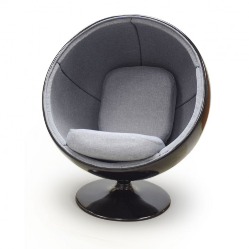 кресло ball chair черно-серое в Ульяновске