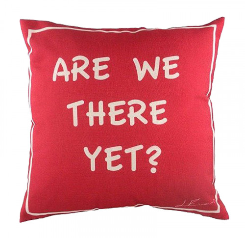 подушка с надписью are we there yet? в Ульяновске
