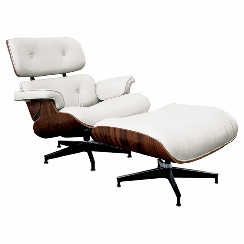 кресло lounge chair & ottoman белое в Ульяновске