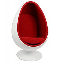 кресло ovalia egg style chair красное в Ульяновске