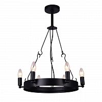 дизайнерская подвесная люстра arte lamp bastiglia a8811sp-6bk черная в Ульяновске