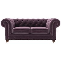 диван chesterfield lux двухместный прямой фиолетовый в Ульяновске