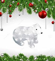 фигурка светодиодная «белый медведь-4» 25x31см (11037) uld-m3125-040/sta в Ульяновске