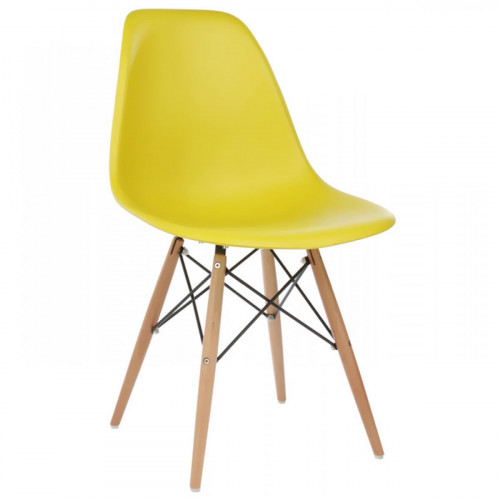 стул деревянный eames pc-015 yellow в Ульяновске