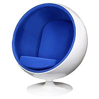 кресло eero ball chair синее с белым в Ульяновске