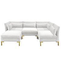 диван zara sectional угловой белый в Ульяновске