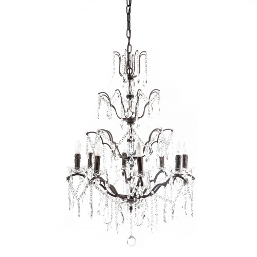 люстра maria theresa grande 8 lamps чёрная, прозрачная в Ульяновске