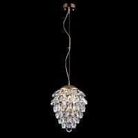 подвесной светильник crystal lux charme sp3+3 led gold/transparent в Ульяновске