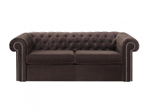 диван chesterfield прямой коричневый 105х208 в Ульяновске