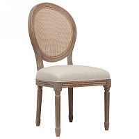 стул vintage french round cane back кремовый лён в Ульяновске