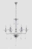 подвесная люстра crystal lux monica sp6 chrome/transparent в Ульяновске