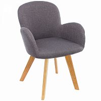 стул деревянный стул asia wooden legs / grey fabric в Ульяновске