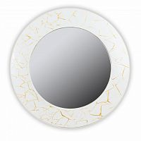 зеркало белое круглое диаметр 90 см с золотым декором fashion white gold в Ульяновске
