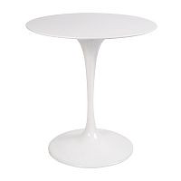 стол eero saarinen style tulip table top mdf d70 глянцевый белый в Ульяновске