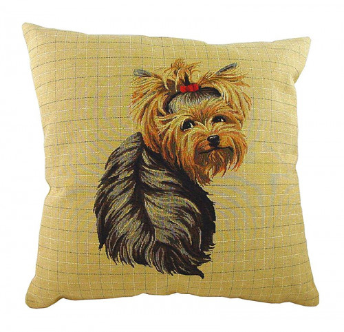 подушка с фото йоркширского терьера yorkie sitting в Ульяновске
