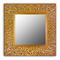 зеркало золотое квадратное 74х74 см с декором коралл coral в Ульяновске
