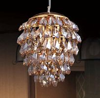 подвесной светильник crystal lux charme sp3+3 led gold/amber в Ульяновске