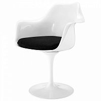 стул eero saarinen style tulip armchair черная подушка в Ульяновске