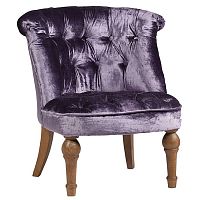 кресло sophie tufted slipper chair вельвет фиолетовое в Ульяновске