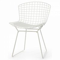 стул bertoia side кожаный standart белый в Ульяновске