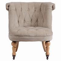 кресло amelie french country chair серо-бежевое в Ульяновске