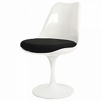 стул eero saarinen style tulip chair черная подушка в Ульяновске