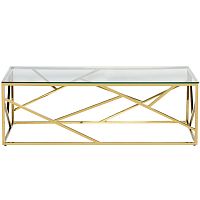 стол журнальный h-bridge gold 120*60*40см золотой в Ульяновске