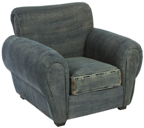 кресло san francisco denim armchair серое в Ульяновске