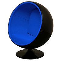 кресло eero ball chair синее с черным в Ульяновске