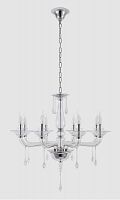 подвесная люстра crystal lux monica sp8 chrome/transparent в Ульяновске